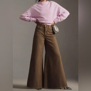 Pilcro Flare Jeans in Rich Brown